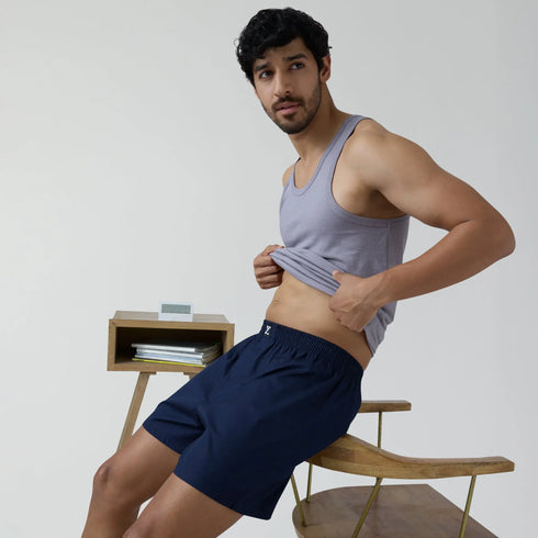 XYXX Pace Cotton Boxer Midnight Blue