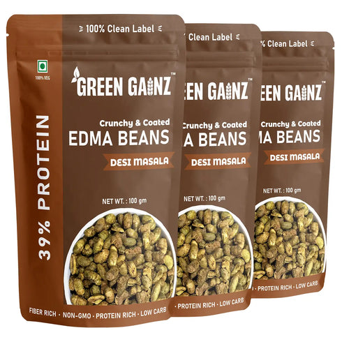 Green Gainz Edamame Desi Masala (Pack of 3)