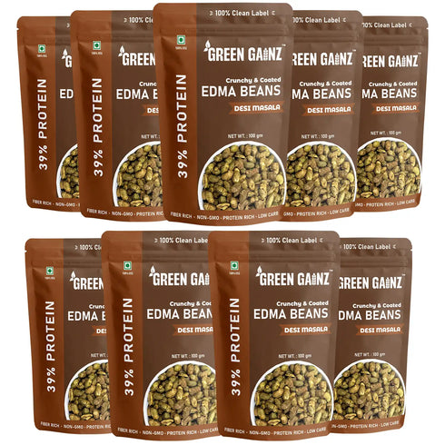 Green Gainz Edamame Desi Masala (Pack of 9)