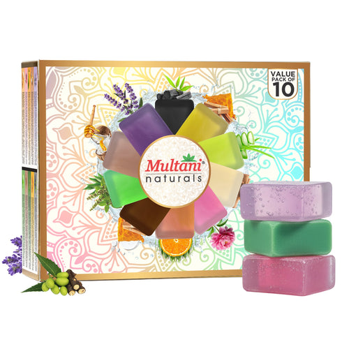 Multani Pharmaceuticals Limited Multani Naturals Paraben & Mineral Oil Free Soaps 1250 GM Natural Handmade Bathing Bar for Glowing Skin Everyday Care Suitable for All Skin Types