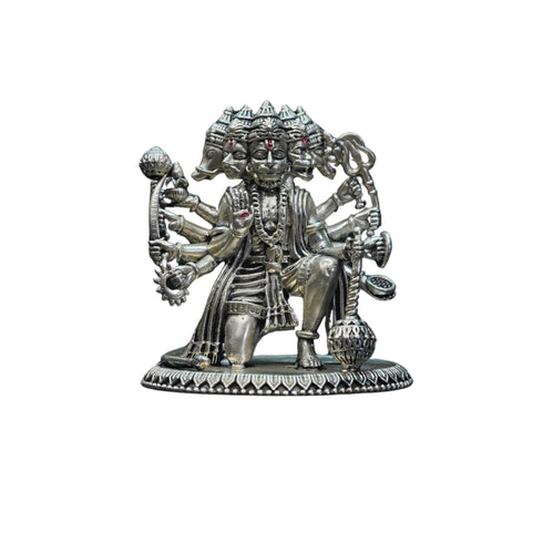 Pure Silver Antique Panchamukhi Hanuman 175.72G By Mahita Collections