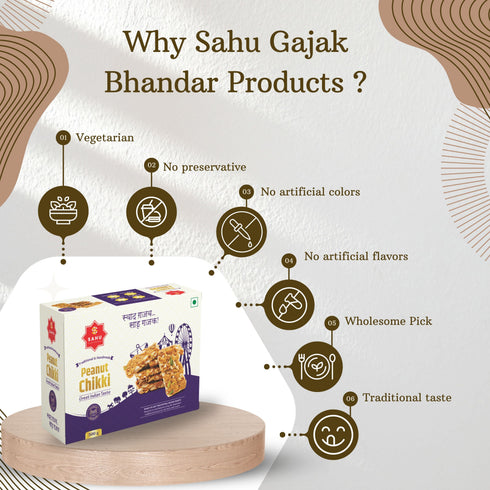 Sahu Gajak Bhandar Peanut Chikki