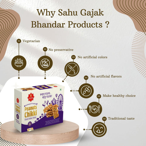 Sahu Gajak Bhandar Peanut Gur Chikki