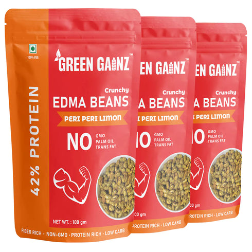 Green Gainz Edamame Peri Peri Limon (Pack of 3)