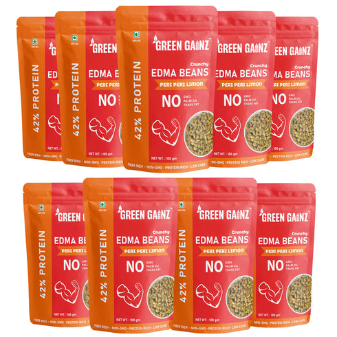 Green Gainz Edamame Peri Peri Limon Flavour (Pack of 9)