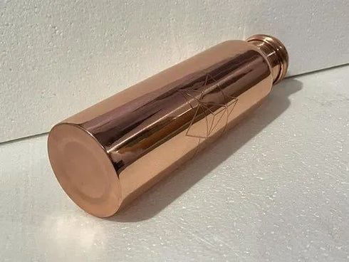Coppjal Plain Copper Water Bottle gift set