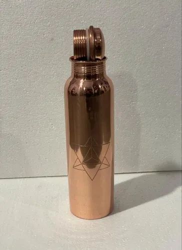 Coppjal Plain Copper Water Bottle gift set