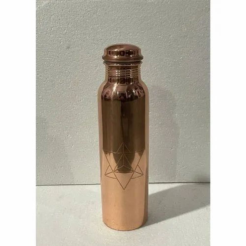 Coppjal Plain Copper Water Bottle gift set