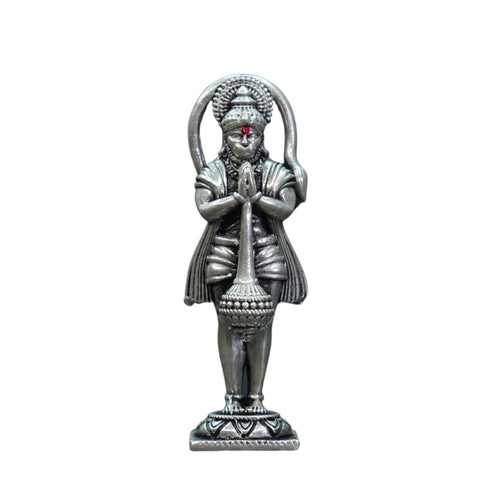 Pure Silver Antique Bhakt Hanuman Murti 32.24G Idol By Mahita Collections