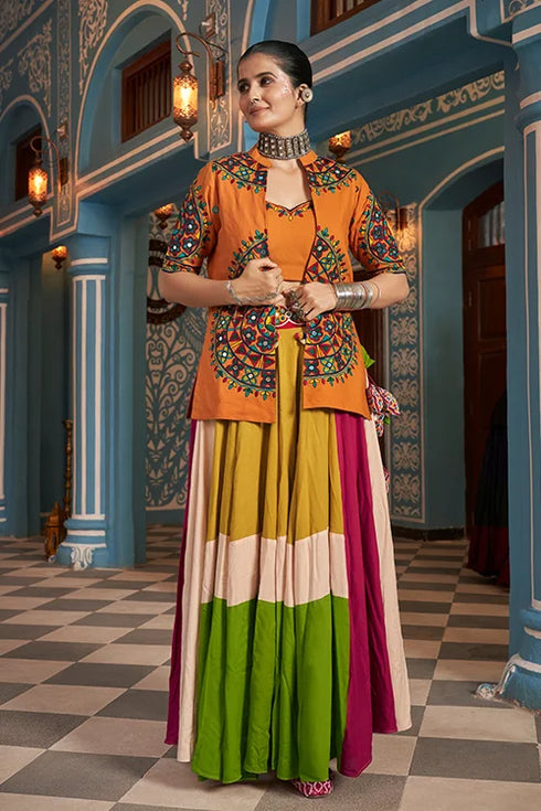 Shubhkala Navratri Special Embroidered Jacket Style Chaniya Choli Shopping