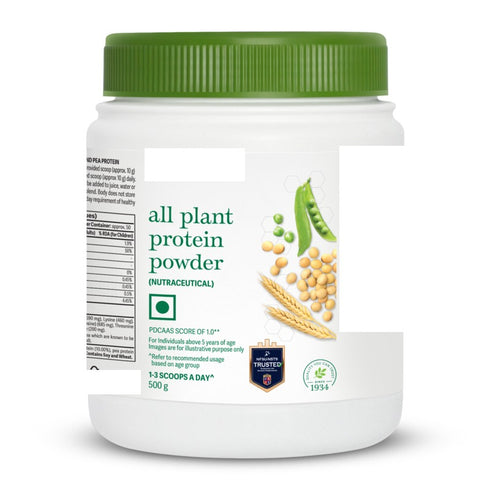 All Plant Protein Powder 500 g - Soy, Wheat & Pea Blend