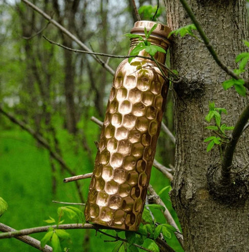 Coppjal Polished Copper Water Bottle