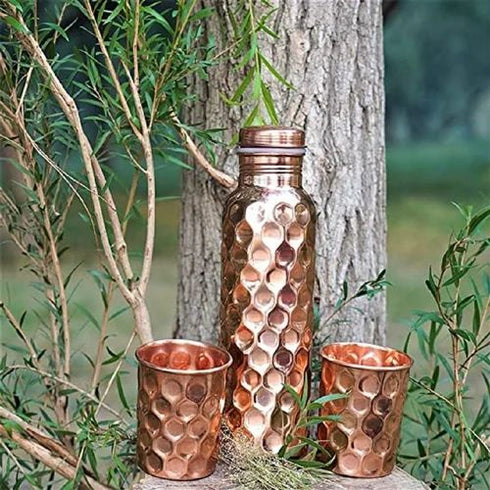 Coppjal Polished Copper Water Bottle