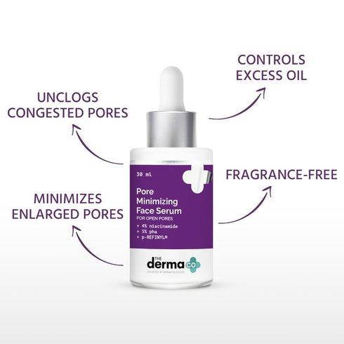 The Derma co Pore Minimizing Face Serum with 4% Niacinamide, 5% PHA and pREFINYL