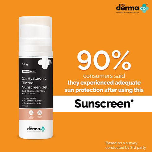 The Derma Co 1% Hyaluronic Tinted Sunscreen Gel