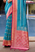 Deeva Sarees Cyan Blue Banarasi Silk Saree