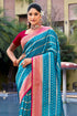 Deeva Sarees Cyan Blue Banarasi Silk Saree