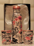 Coppjal Printed Copper Water Bottle With 2 Glass Set Design 6