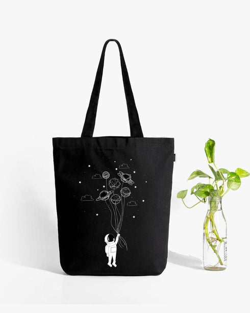 Ecoright Fly Me To Space Zipper Tote Bag