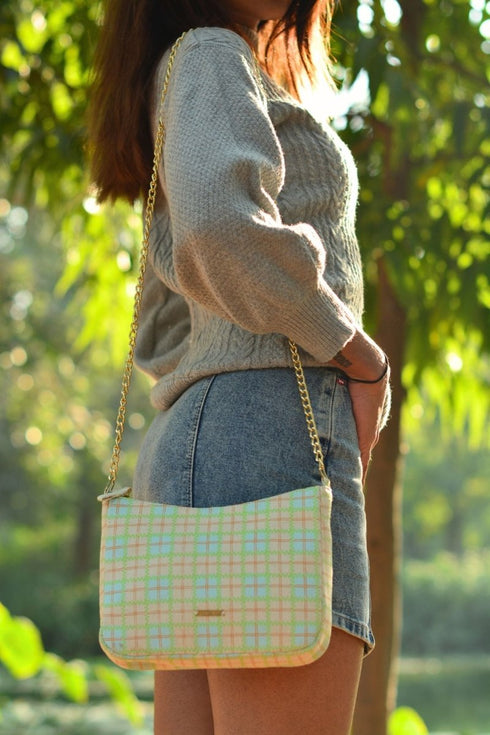 Ecoright Chequered Charm Sling Bag