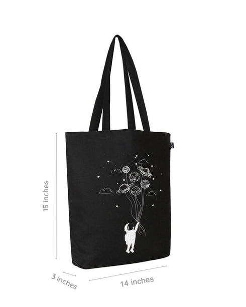 Ecoright Fly Me To Space Zipper Tote Bag