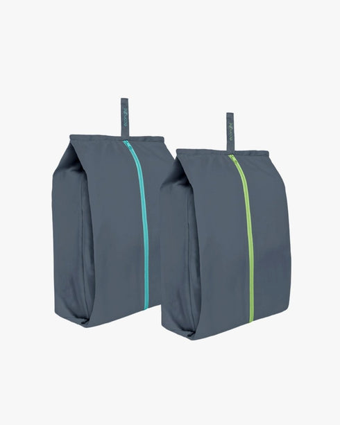 Ecoright Green and Aqua Shoe Bags (Set Of 2)
