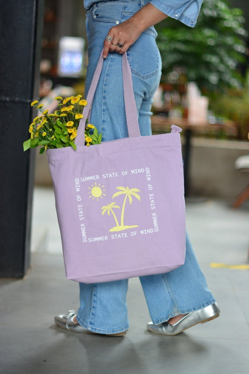 Ecoright Sunny Side Large Zipper Tote Bag