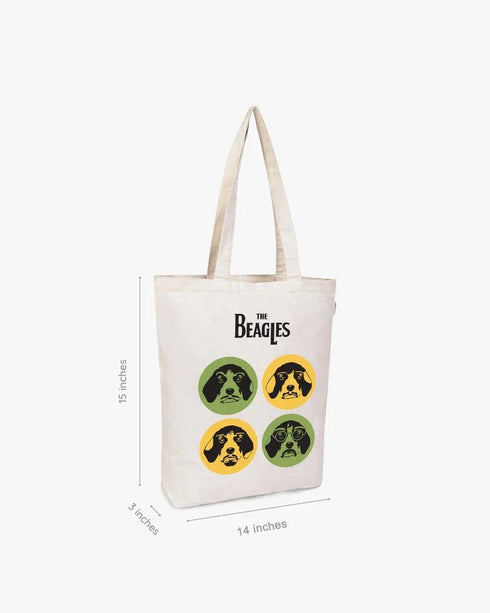 Ecoright The Beagles Zipper Tote Bag