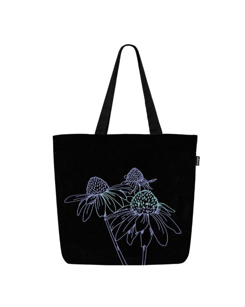 Ecoright Night Garden Large Zipper Tote Bag