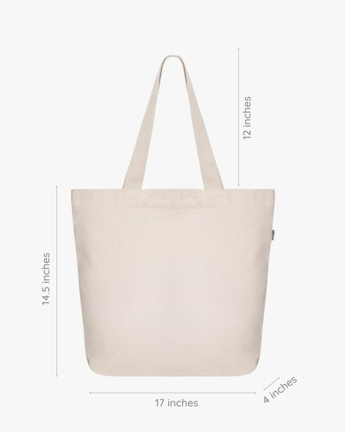Ecoright Mon Cherry Large Zipper Tote Bag