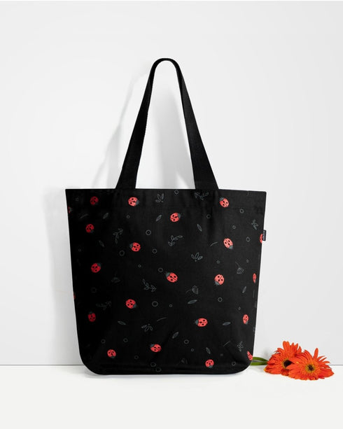 Ecoright Beetles Large Zipper Tote Bag