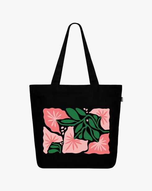 Ecoright Strawberry Vines Large Zipper Tote Bag