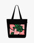 Ecoright Strawberry Vines Large Zipper Tote Bag