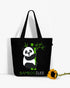Ecoright Bamboozled Panda Large Zipper Tote Bag