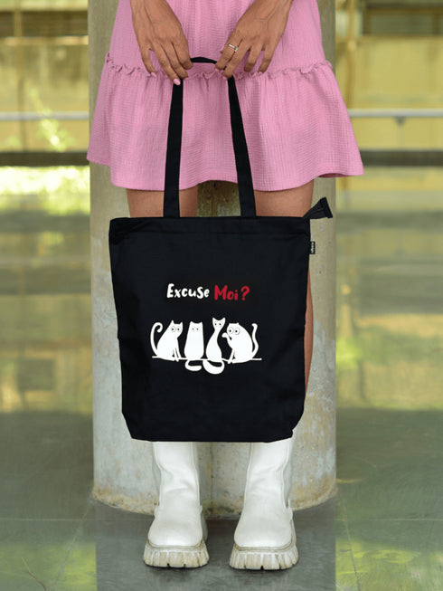 Ecoright Paws Off Zipper Tote Bag