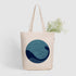 Ecoright Whale Doodle Zipper Tote Bag