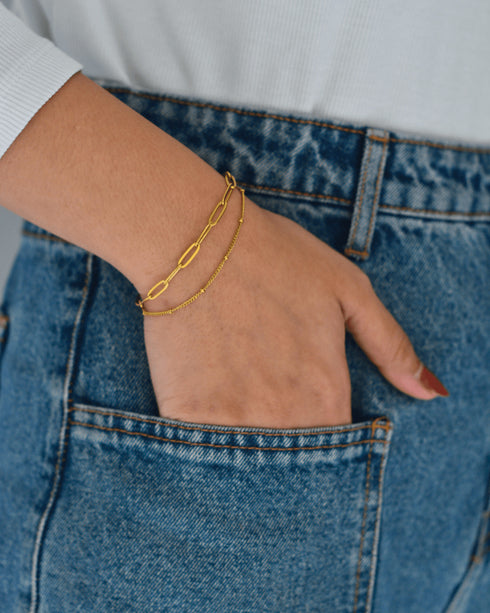 Ecoright Golden | Demi Fine Jewellery | 18k Gold Plated Charm Bracelet