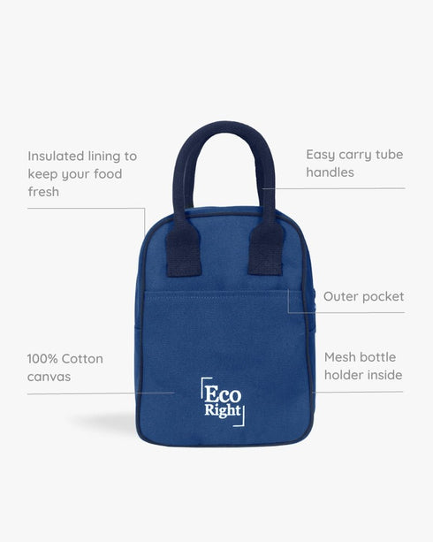 Ecoright Navy Blue Lunch Bag