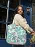Ecoright Sparrow Love (Natural) Large Zipper Tote Bag