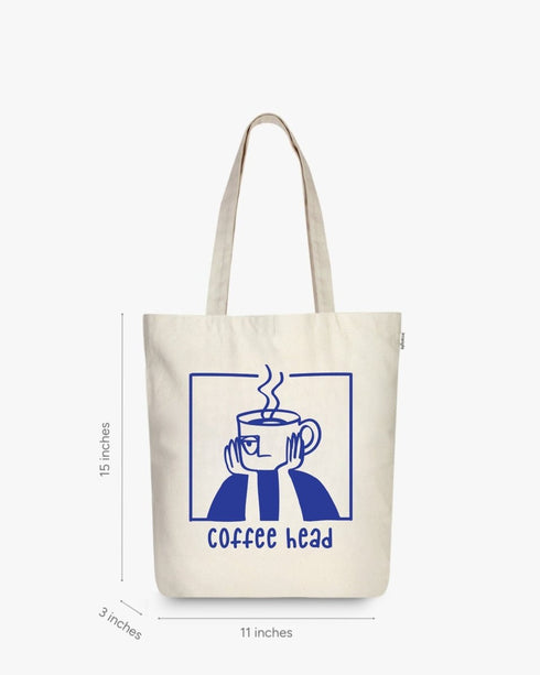 Ecoright Coffee Head Zipper Tote Bag