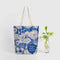 Ecoright Flowers Zipper Tote Bag