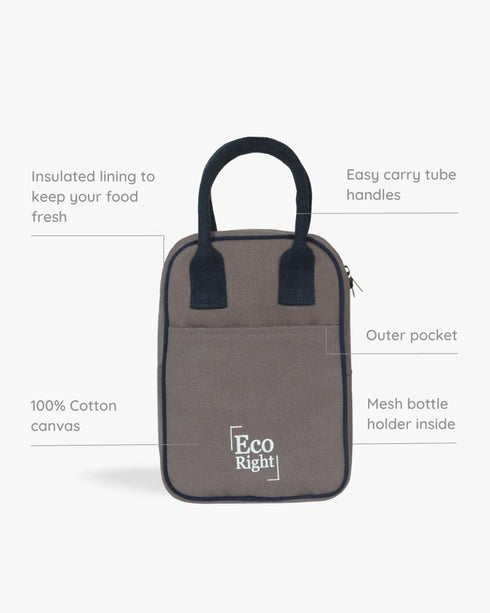 Ecoright Grey Lunch Bag