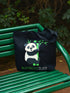 Ecoright Bamboozled Panda Large Zipper Tote Bag