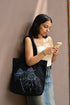 Ecoright Large Zipper Tote (Night Garden) & Cosmetic Pouch