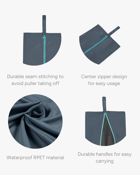 Ecoright Green and Aqua Shoe Bags (Set Of 2)