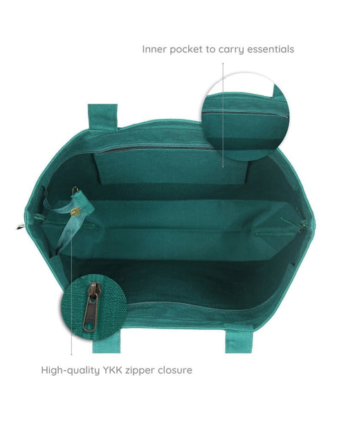 Ecoright Spectacular DragonFly Large Zipper Tote Bag