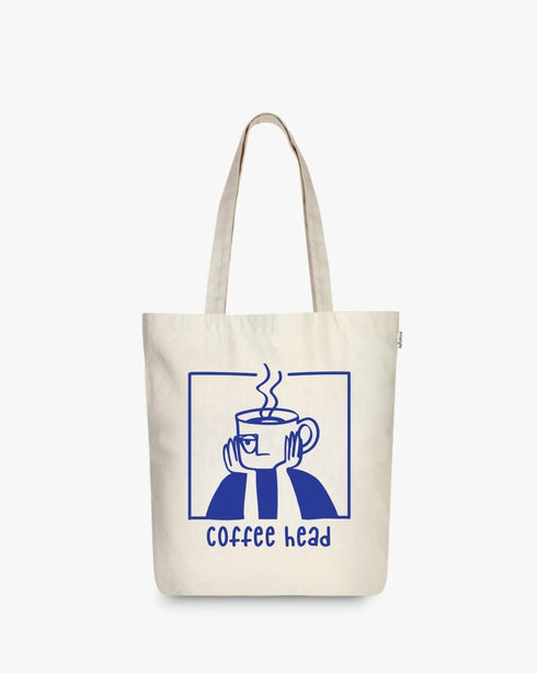 Ecoright Coffee Head Zipper Tote Bag