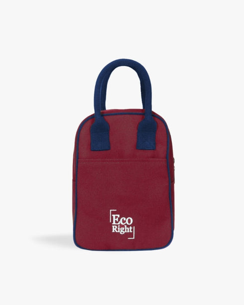 Ecoright Maroon & Beige Lunch Bag