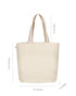 Ecoright Sparrow Love (Natural) Large Zipper Tote Bag