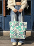 Ecoright Sparrow Love (Natural) Large Zipper Tote Bag
